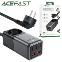 Сетевой удлинитель Acefast Z2 PD75W 2USB 3Type-C 1 розетка 1.5м gray