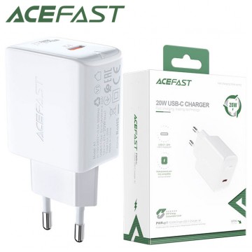 Сетевое зарядное устройство Acefast A1 PD20W 1Type-C white в Одессе