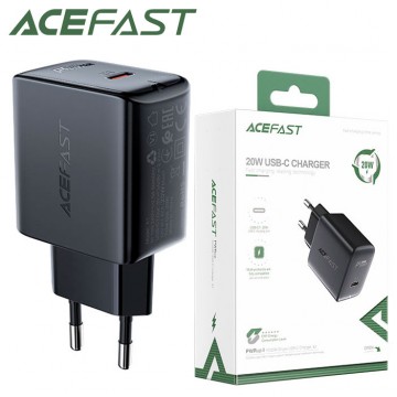 Сетевое зарядное устройство Acefast A1 PD20W 1Type-C black в Одессе