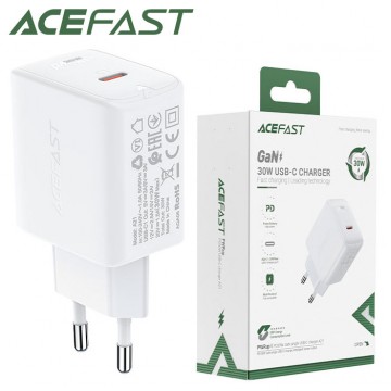 Сетевое зарядное устройство Acefast A21 PD30W 1Type-C white в Одессе