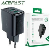 Сетевое зарядное устройство Acefast A33 QC 3.0 2USB 3A 18W black