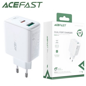 Сетевое зарядное устройство Acefast A5 PD32W+QC 3.0 1Type-C USB white в Одессе