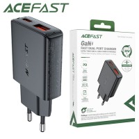 Сетевое зарядное устройство Acefast A69 PD30W 1Type-C 1USB black