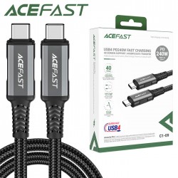 USB кабель Acefast C1-09 Type-C - Type-C 1.2m черный