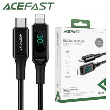 USB кабель Acefast C6-01 Type-C - Lightning черный в Одессе