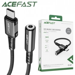 Переходник AUX Acefast C1-07 Type-C - Jack 3.5 черный