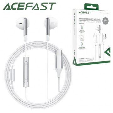 Наушники с микрофоном Acefast L3 Type-C белые в Одессе Наушники с микрофоном Acefast L3 Type-C белые в Одессе