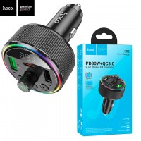 FM модулятор Hoco E82 PD30W+QC3.0 черный