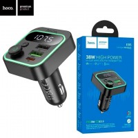 FM модулятор Hoco E85 PD30W+QC3.0 черный