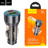 Автомобильное зарядное устройство Hoco NZ12A PD25W QC3.0 18W 1Type-C 1USB 3A black