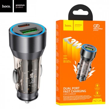 Автомобильное зарядное устройство Hoco NZ12A PD25W QC3.0 18W 1Type-C 1USB 3A black в Одессе