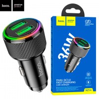 Автомобильное зарядное устройство Hoco NZ14 QC3.0 2USB 36W 3A black