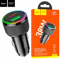 Автомобильное зарядное устройство Hoco NZ14A PD20W QC3.0 1USB 1Type-C 3A black