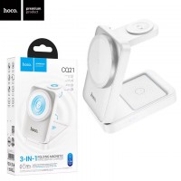 Беспроводное зарядное устройство Hoco CQ21 3in1 15W white