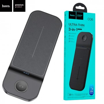 Беспроводное зарядное устройство Hoco CQ6 3in1 Samsung Watch black в Одессе