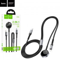 Беспроводное зарядное устройство Hoco CW54 2in1 black