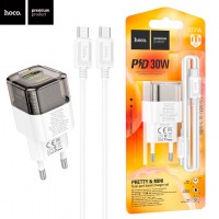 Сетевое зарядное устройство Hoco C131A PD30W QC3.0 1USB 1Type-C 3A Type-C - Type-C black
