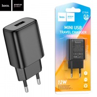 Сетевое зарядное устройство Hoco C134A 1USB 2.4A black