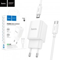 Сетевое зарядное устройство Hoco C148A PD30W 1Type-C 3A Type-C - Type-C white