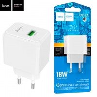 Сетевое зарядное устройство Hoco CS12A QC 3.0 1USB 18W 3A white