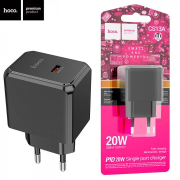 Сетевое зарядное устройство Hoco CS13A PD20W 1Type-C 3A black в Одессе