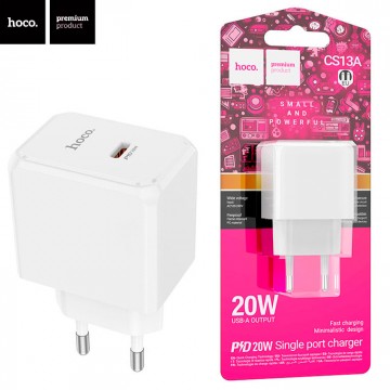 Сетевое зарядное устройство Hoco CS13A PD20W 1Type-C 3A white в Одессе