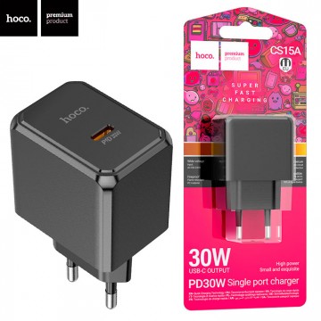 Сетевое зарядное устройство Hoco CS15A PD 1Type-C 30W 3A black в Одессе