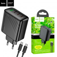 Сетевое зарядное устройство Hoco CS27A PD67W QC3.0 1USB 3Type-C 3AType-C - Type-C black