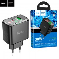 Сетевое зарядное устройство Hoco CS42A PD30W QC3.0 1USB 1Type-C 3A black