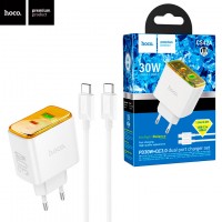 Сетевое зарядное устройство Hoco CS42A PD30W QC3.0 1USB 1Type-C 3A Type-C - Type-C white