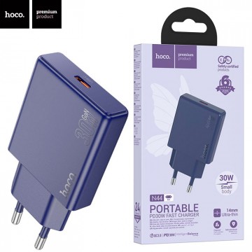 Сетевое зарядное устройство Hoco N44 PD 1Type-C 30W 3A blue в Одессе