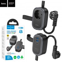 Сетевой удлинитель Hoco NS7 PD20W 2USB 1Type-C 1xSocket 20W 1m black