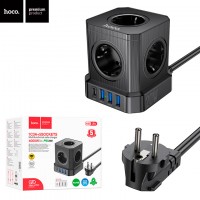 Сетевой удлинитель Hoco NS8 3USB 1Type-C 5xSocket 2m black
