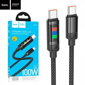 USB Кабель Hoco U126 Type-C - Type-C 100W 1М черный в Одессе