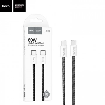 USB Кабель Hoco X104 Type-C - Type-C 60W 1М черный в Одессе