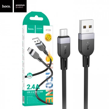USB Кабель Hoco X109 USB - micro USB 2М черный в Одессе
