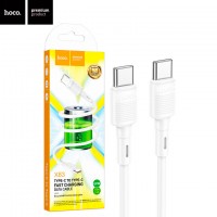 USB Кабель Hoco X83 Type-C - Type-C 60W 1М белый