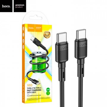 USB Кабель Hoco X83 Type-C - Type-C 60W 1М черный в Одессе