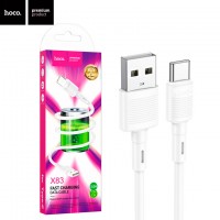 USB Кабель Hoco X83 USB - Type-C 1М белый