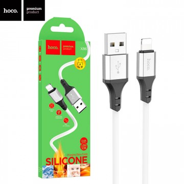 USB Кабель Hoco X86 USB - Lightning 1М белый в Одессе