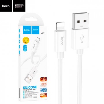 USB Кабель Hoco X87 USB - Lightning белый в Одессе
