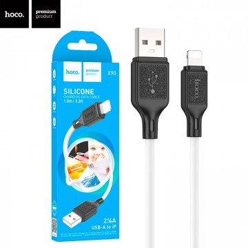 USB Кабель Hoco X90 USB - Lightning белый в Одессе