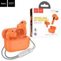 Bluetooth наушники с микрофоном Hoco EQ9 оранжевые
