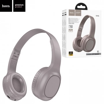 Bluetooth наушники с микрофоном Hoco W46 коричневые в Одессе
