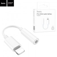 Переходник AUX Hoco LS34 Lightning + Jack 3.5 белый