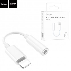 Переходник AUX Hoco LS34 Lightning + Jack 3.5 белый