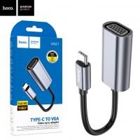 Переходник Hoco UA21 Type-C - VGA серый