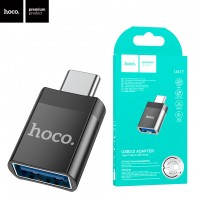 Переходник OTG Hoco UA17 Type-C - USB 3.0 черный