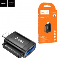 Переходник OTG Hoco UA31A Lightning - USB черный