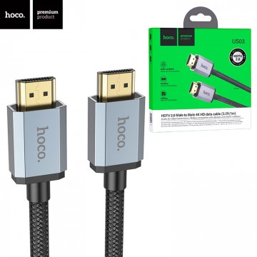 HDMI Кабель Hoco US03 4k HD 1m черный в Одессе HDMI Кабель Hoco US03 4k HD 1m черный в Одессе